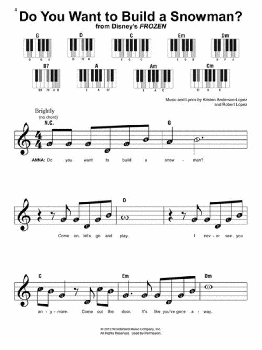 Frozen Collection – Super Easy Songbook Easy Piano scores gallery preview page 5