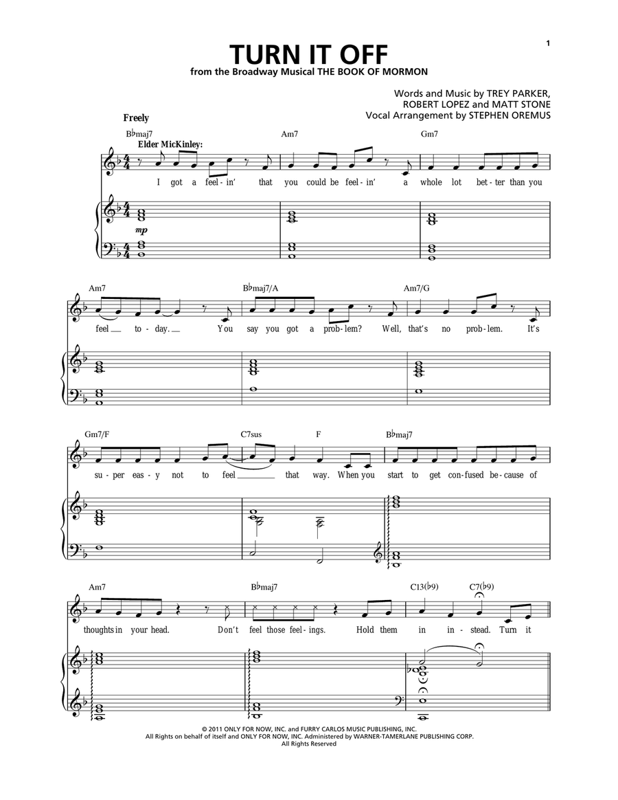 Turn It Off Voice scores gallery preview page 1