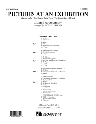 Book cover for Pictures At An Exhibition (Excerpts) - Full Score