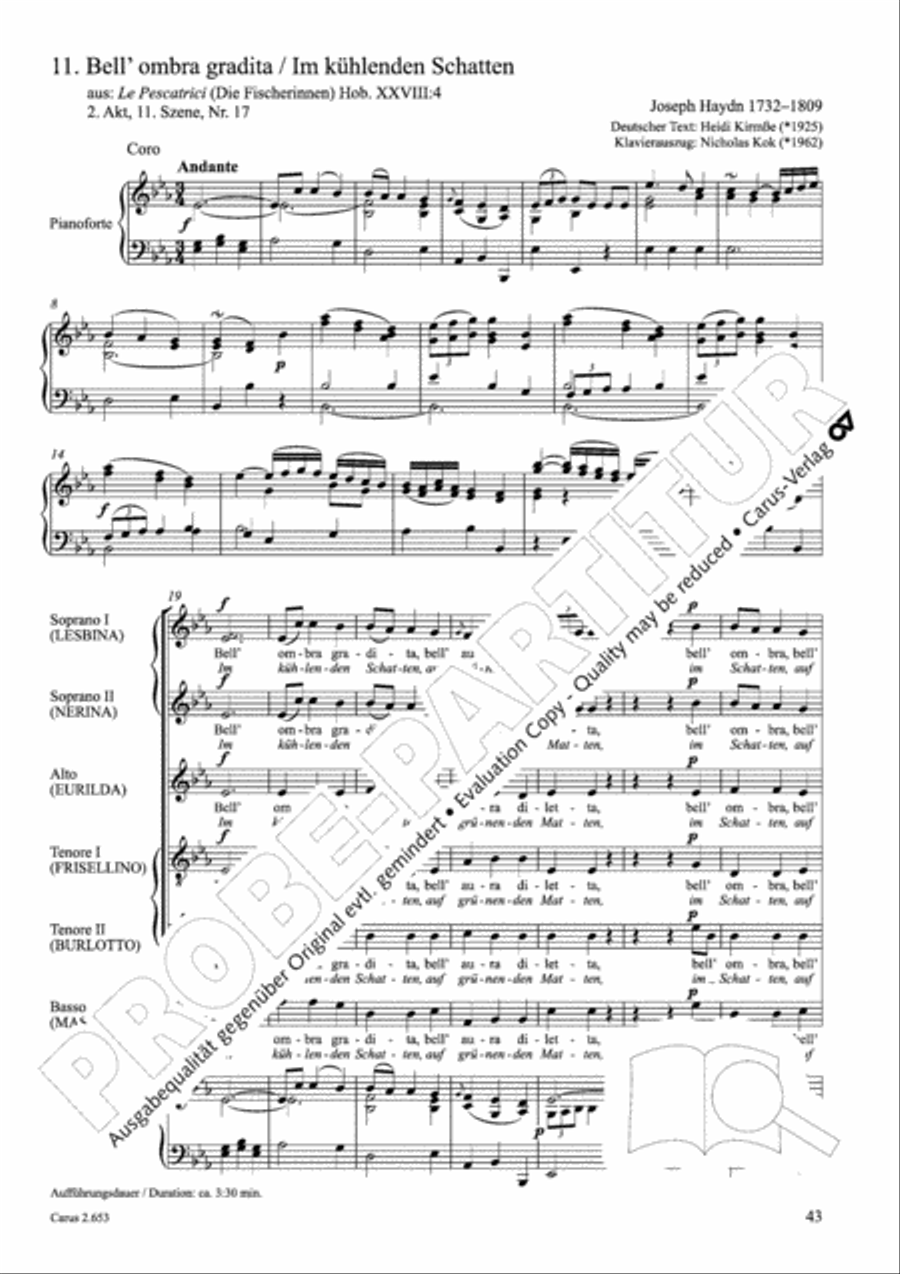Choral collection Great Opera Choruses - Mozart * Haydn (choir & piano) Choir scores gallery preview page 54