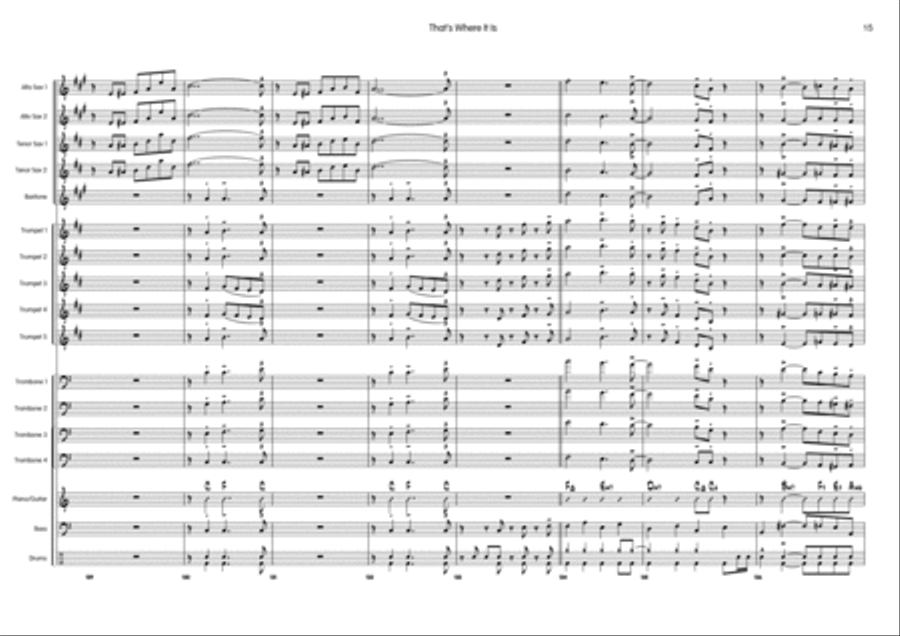 That's Where It Is That's Where It Is Big Band scores gallery preview page 5