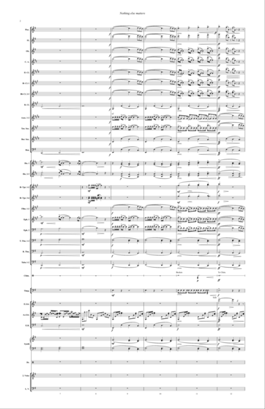 Nothing Else Matters Concert Band scores gallery preview page 4