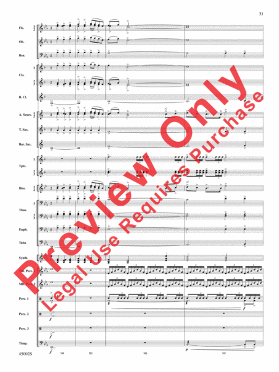 Winds of Change Concert Band scores gallery preview page 67