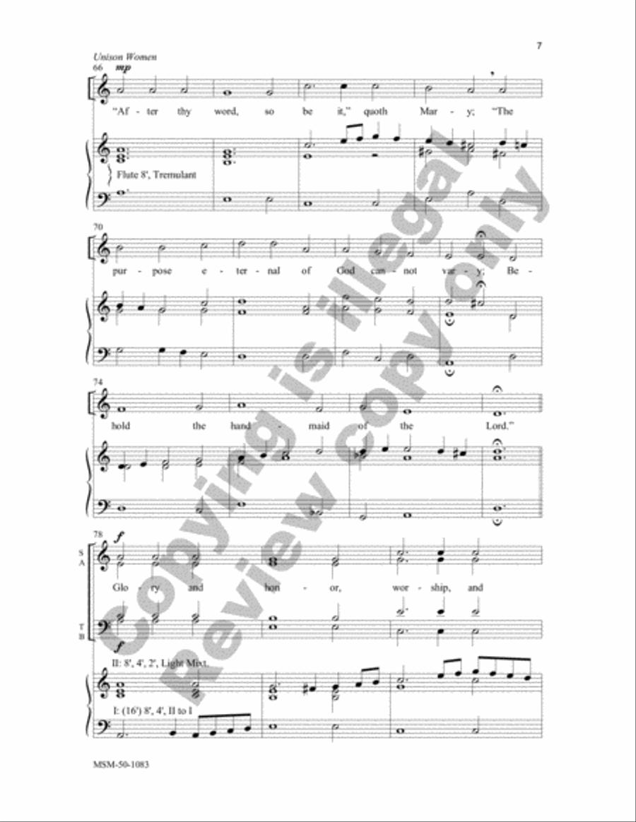 The Annunciation 4-Part scores gallery preview page 7
