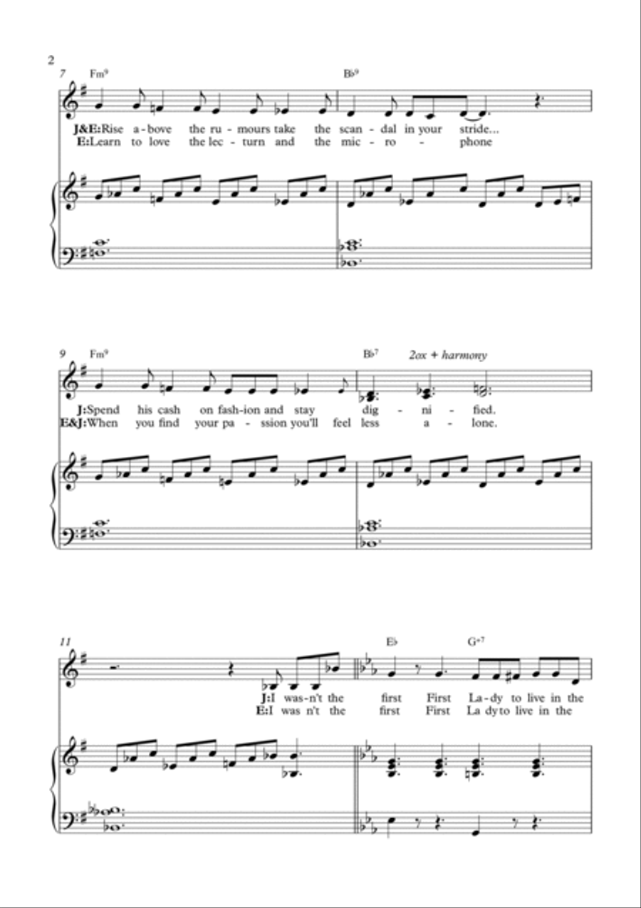 THE FIRST FIRST LADY Voice scores gallery preview page 2