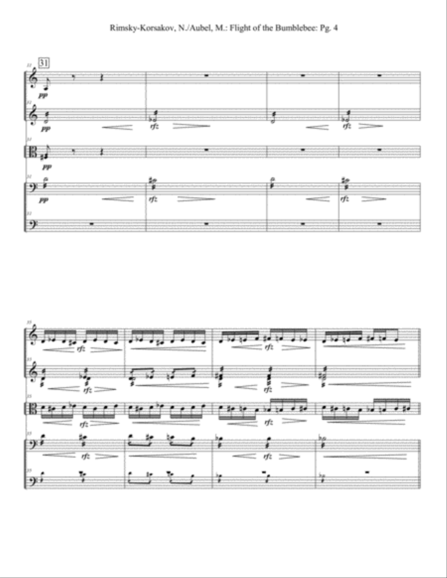 Flight of the Bumblebee Flight of the Bumblebee String Orchestra scores gallery preview page 5