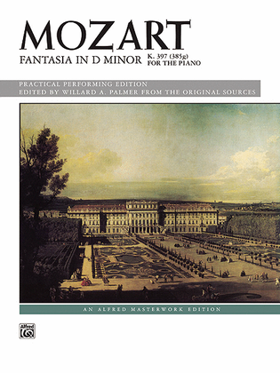 Book cover for Fantasia in D minor, K. 397