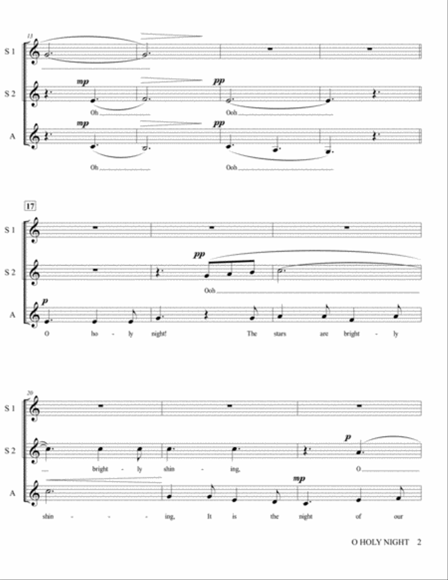 O Holy Night - SSA A Cappella O Holy Night - SSA A Cappella SSA scores gallery preview page 3