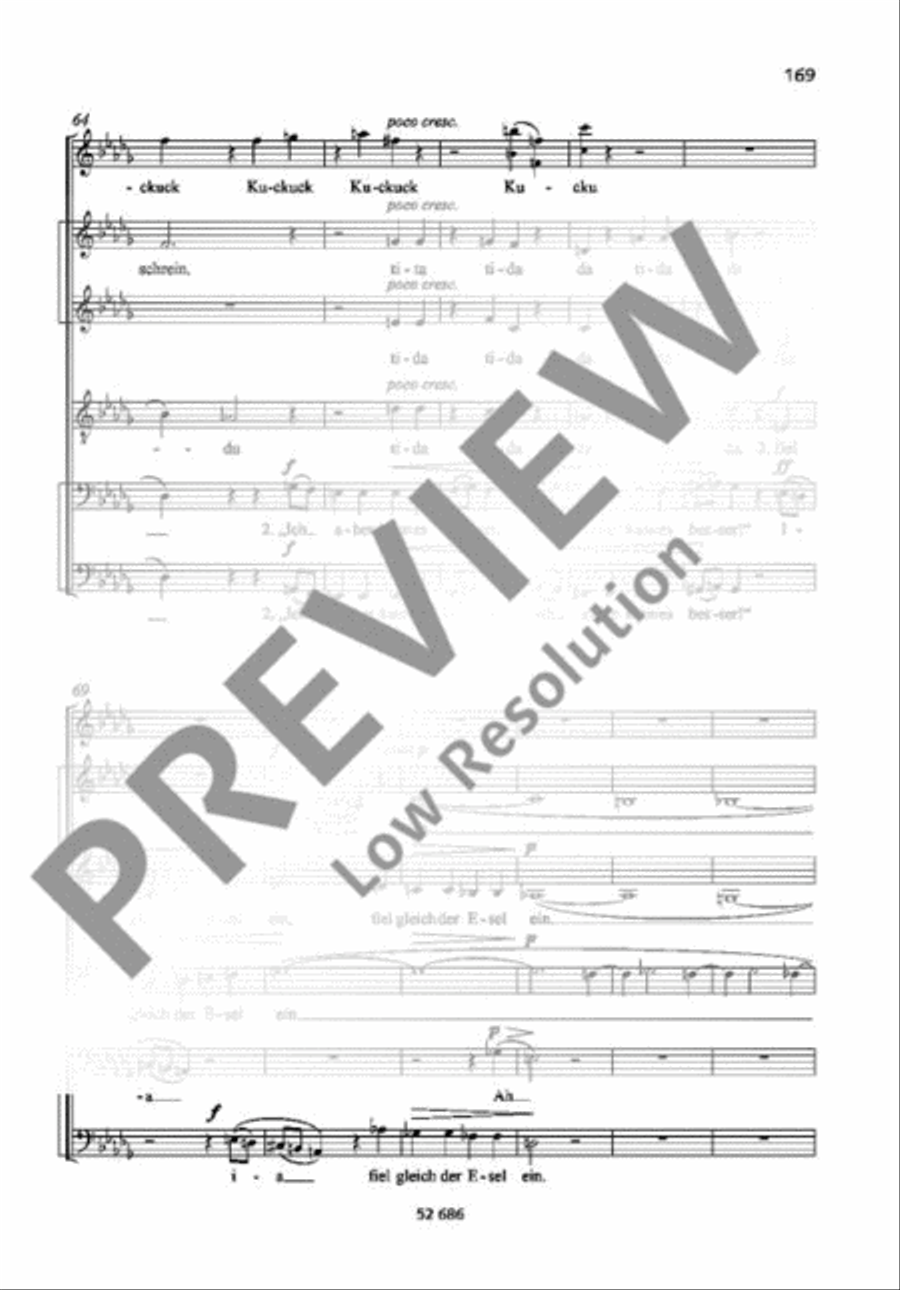 Der Kuckuck und der Esel Mixed Choir scores gallery preview page 7