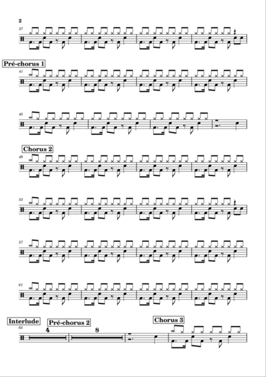 Love Me Like You Do Drum Set scores gallery preview page 2