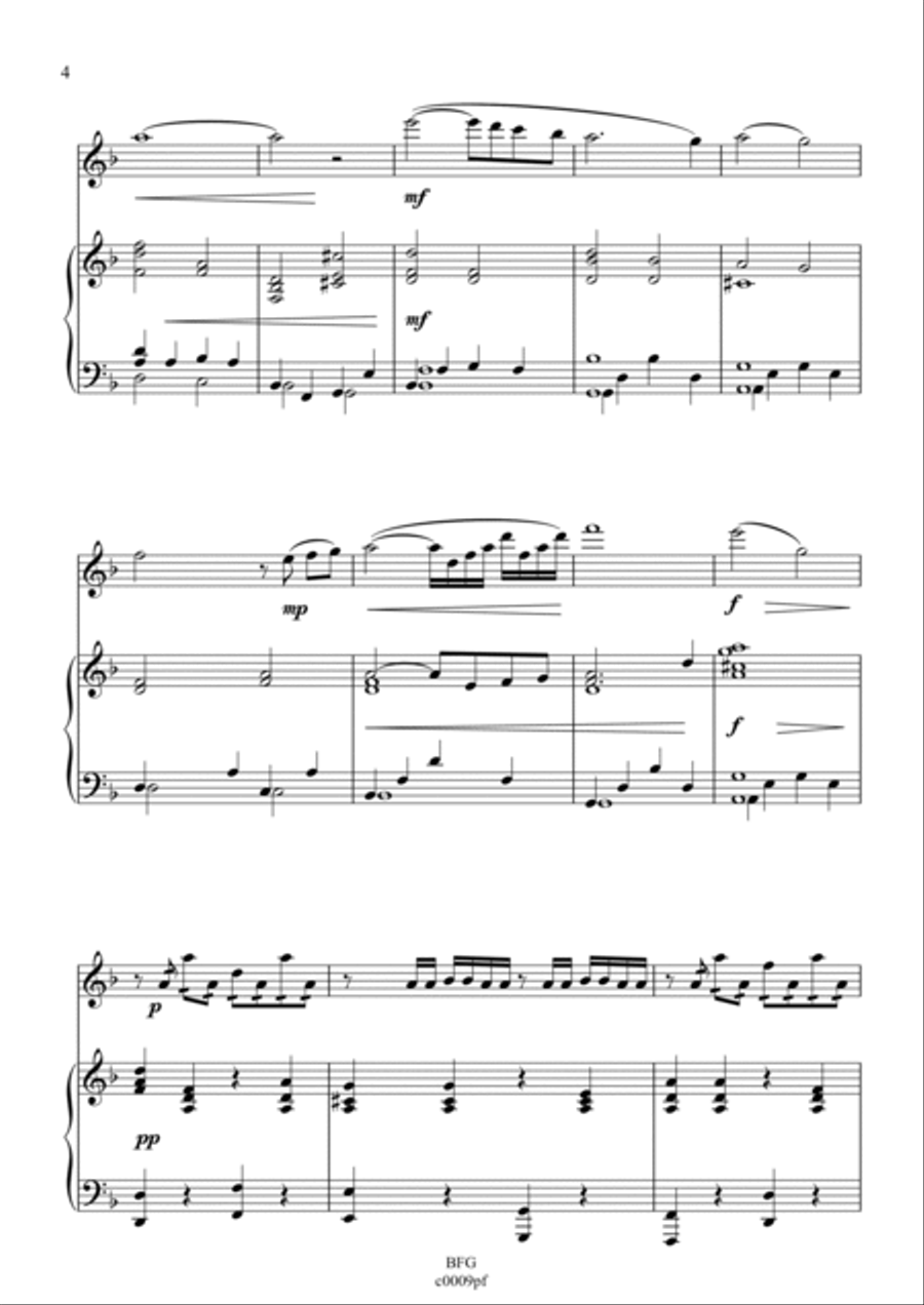Credo for piano and flute Flute Solo scores gallery preview page 4