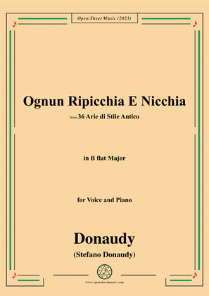 Donaudy-Ognun Ripicchia E Nicchia,in B flat Major