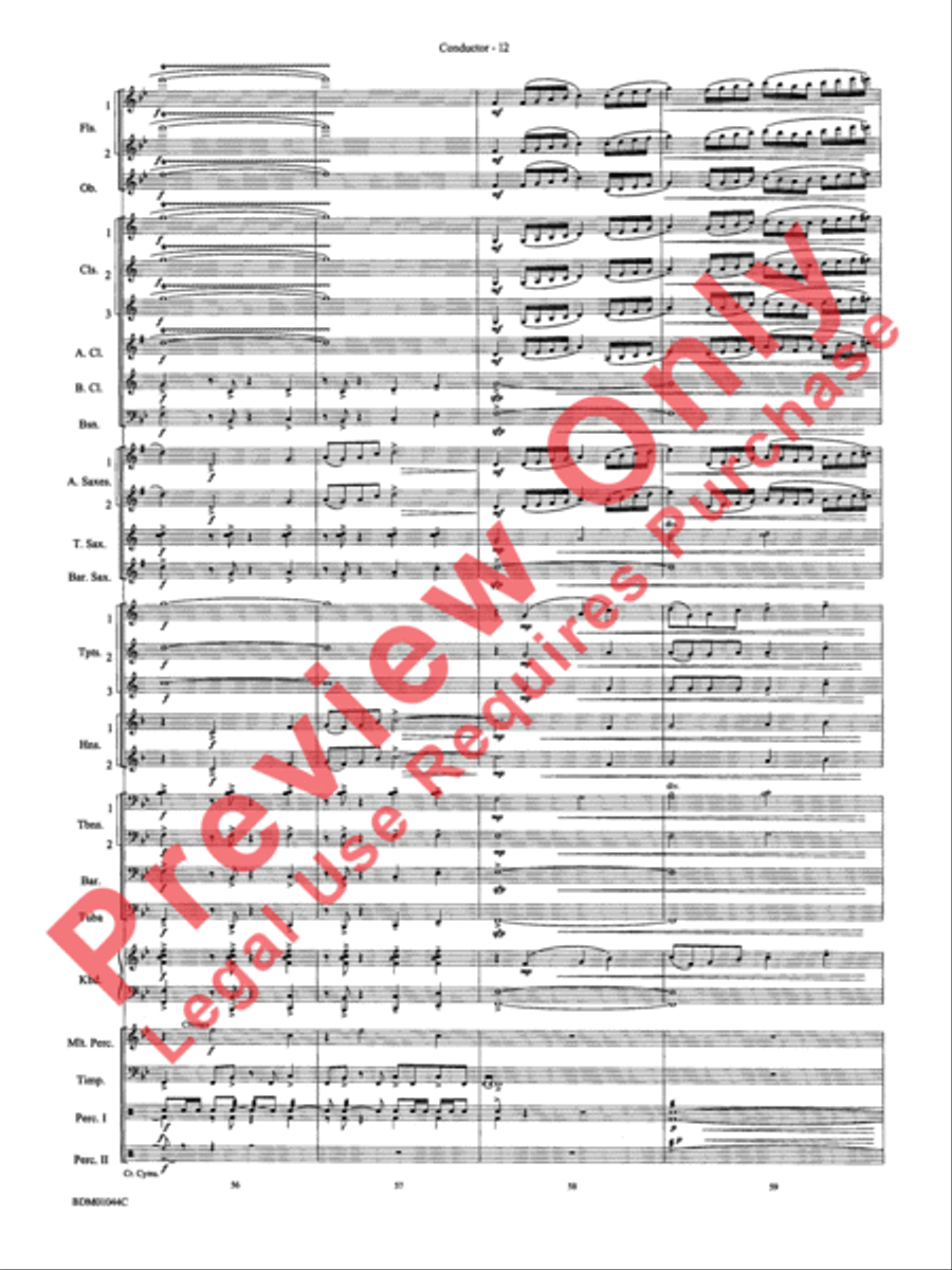 To the Summit! (Strive for the Highest) Concert Band scores gallery preview page 16