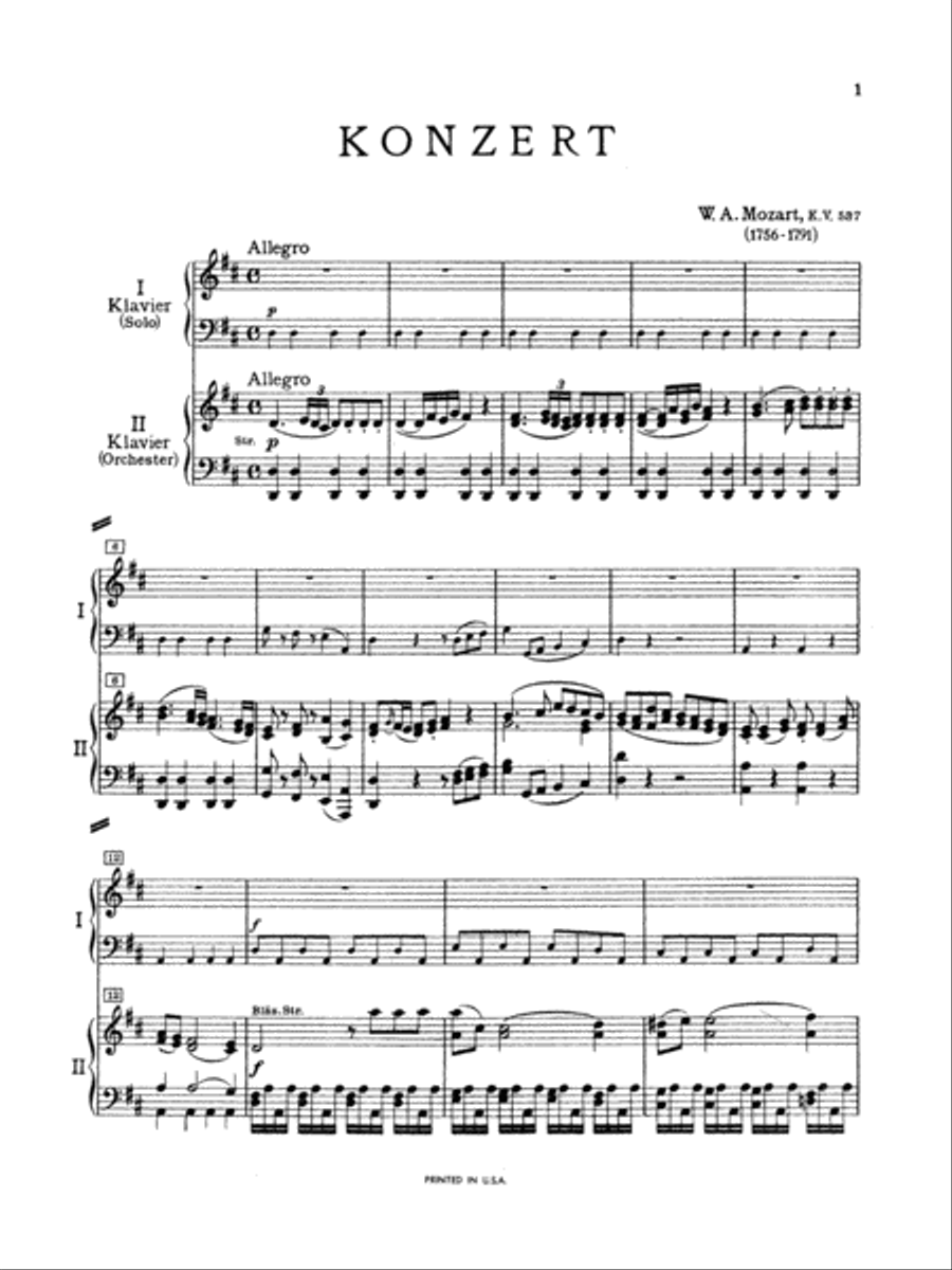 Mozart: Piano Concerto No. 26 in D Major, K. 537 Piano scores gallery preview page 3