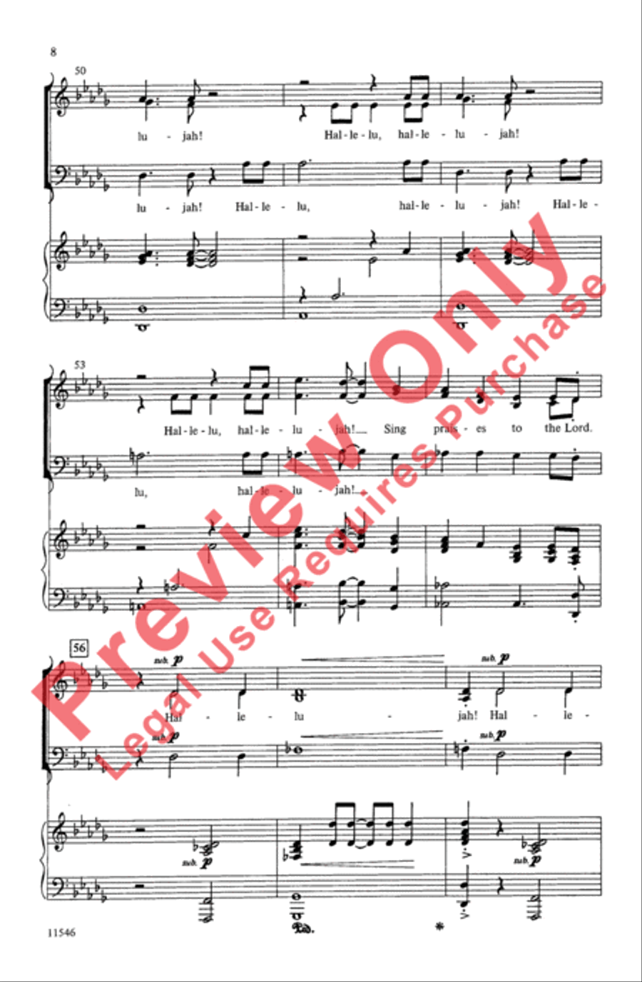 Oh, How Wonderful Is the Lord 3-Part scores gallery preview page 8