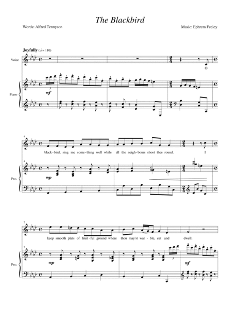 Under the Silver Moon: Four songs and a duet, with words by Tennyson Soprano Voice scores gallery preview page 3