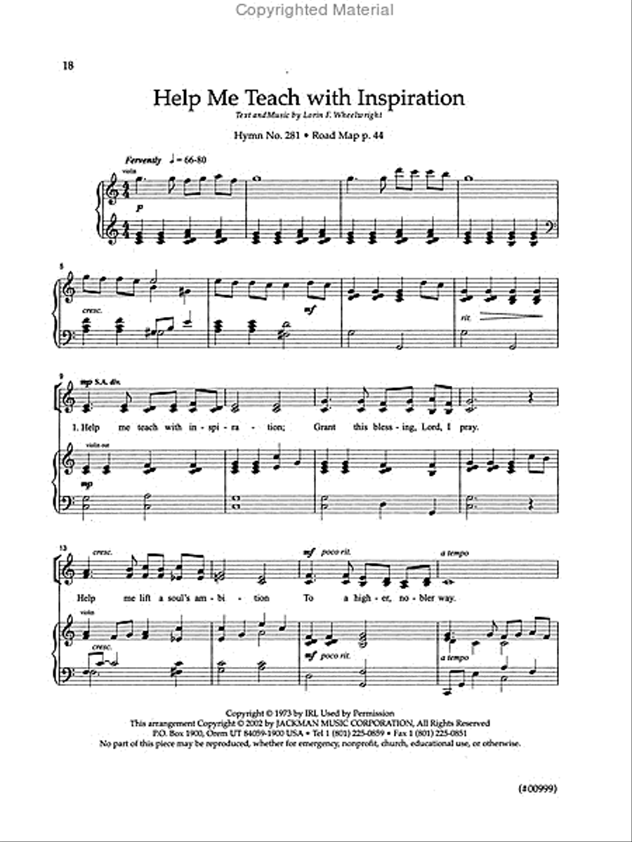 Hymnplicity Ward Choir - Book 3 4-Part scores gallery preview page 4