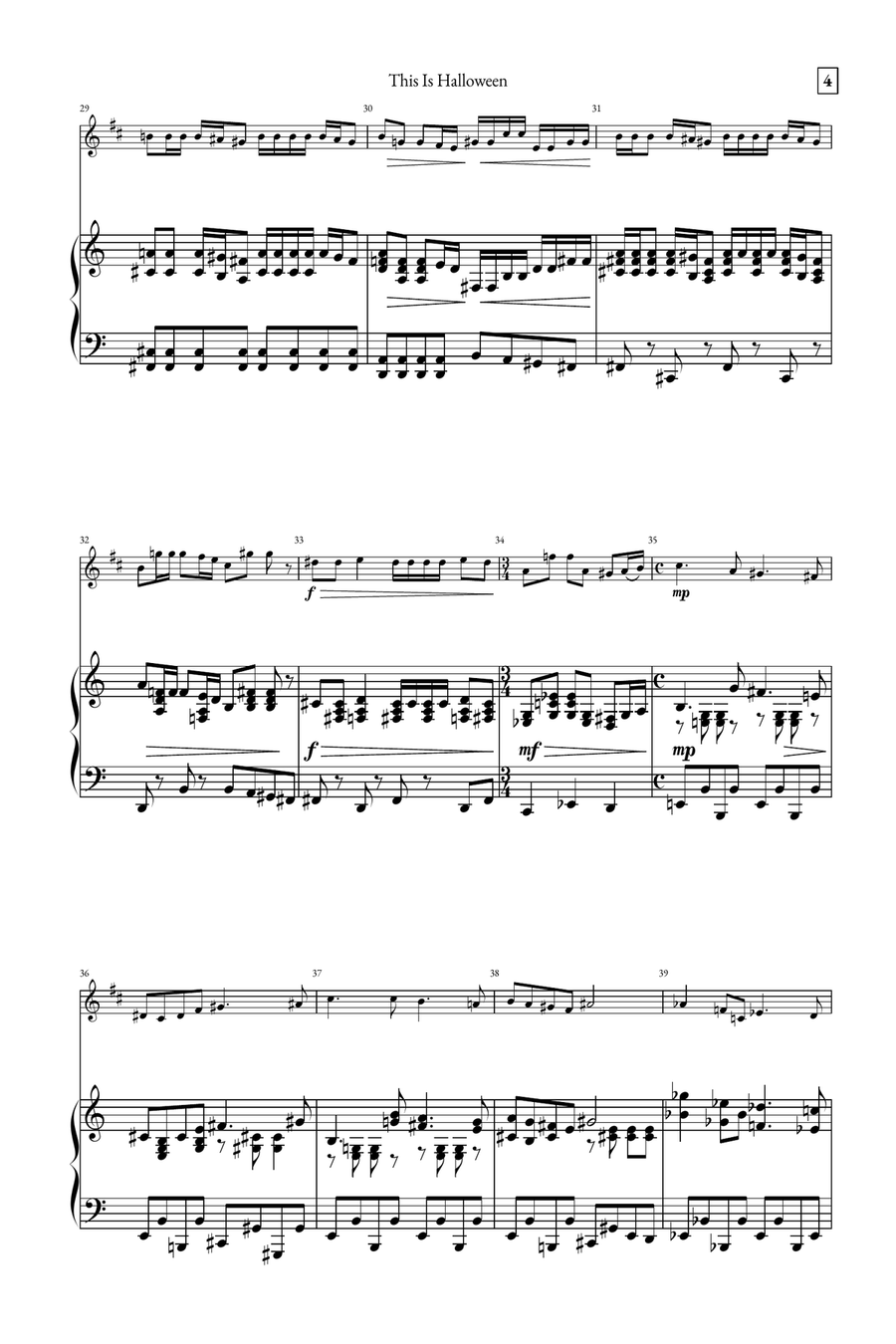This Is Halloween B-Flat Trumpet scores gallery preview page 4