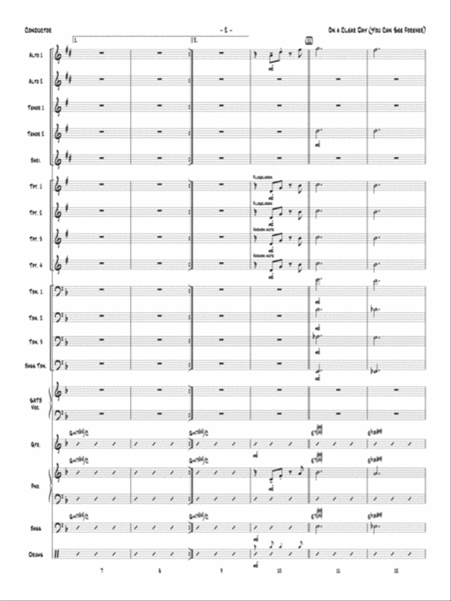 On a Clear Day (You Can See Forever) Jazz Ensemble scores gallery preview page 23