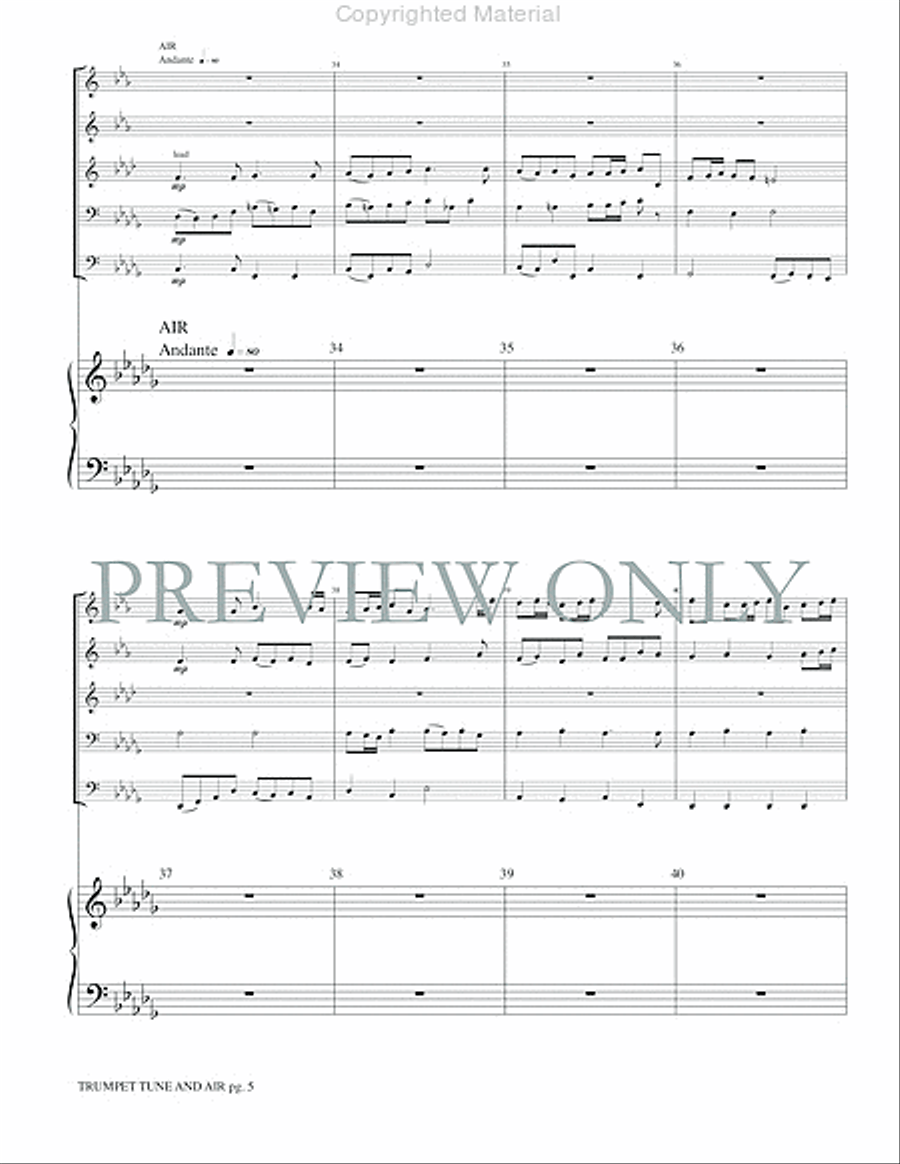 Trumpet Tune and Air Trumpet Tune and Air Small Ensemble scores gallery preview page 7