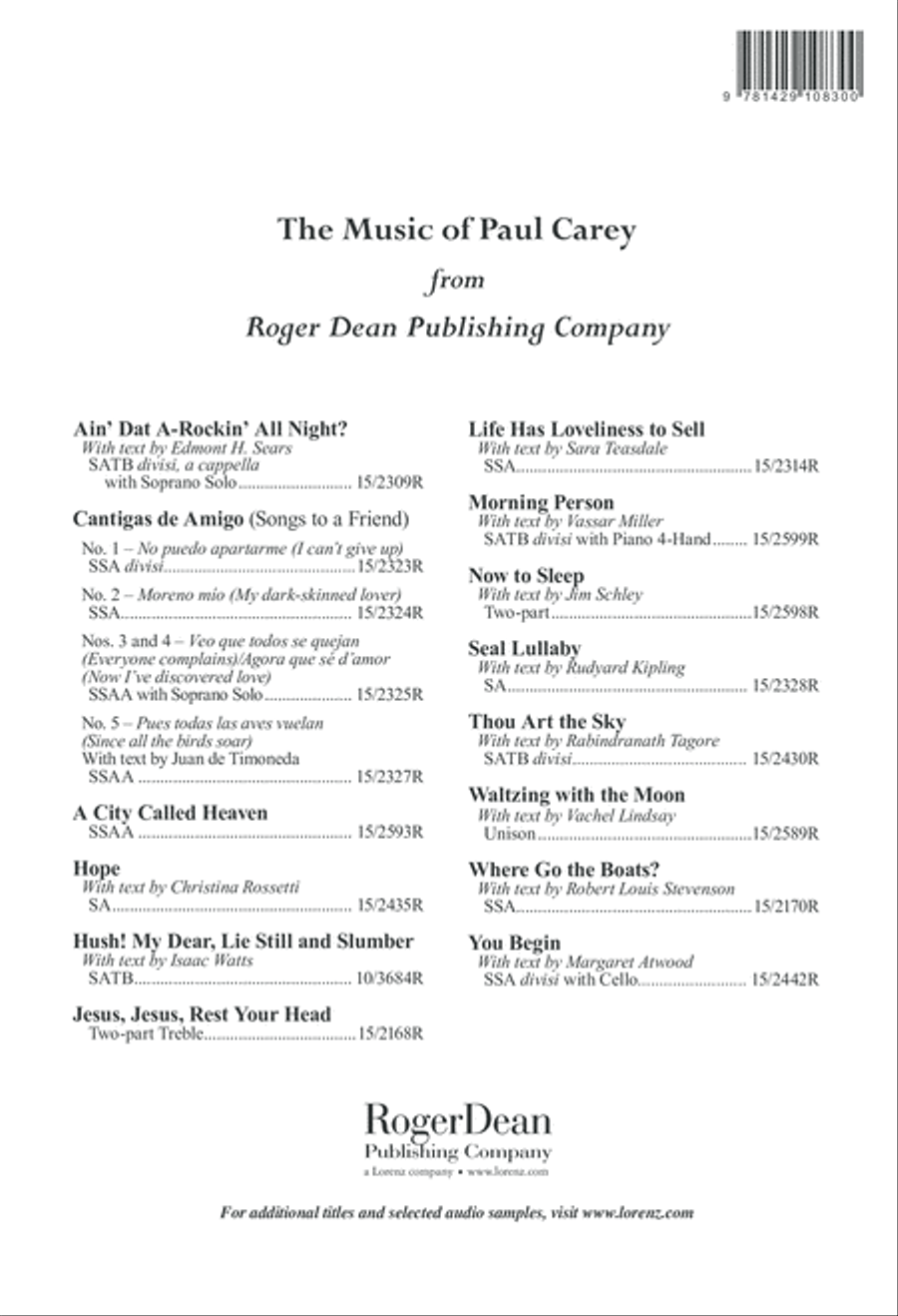 Now to Sleep 2-Part scores gallery preview page 12