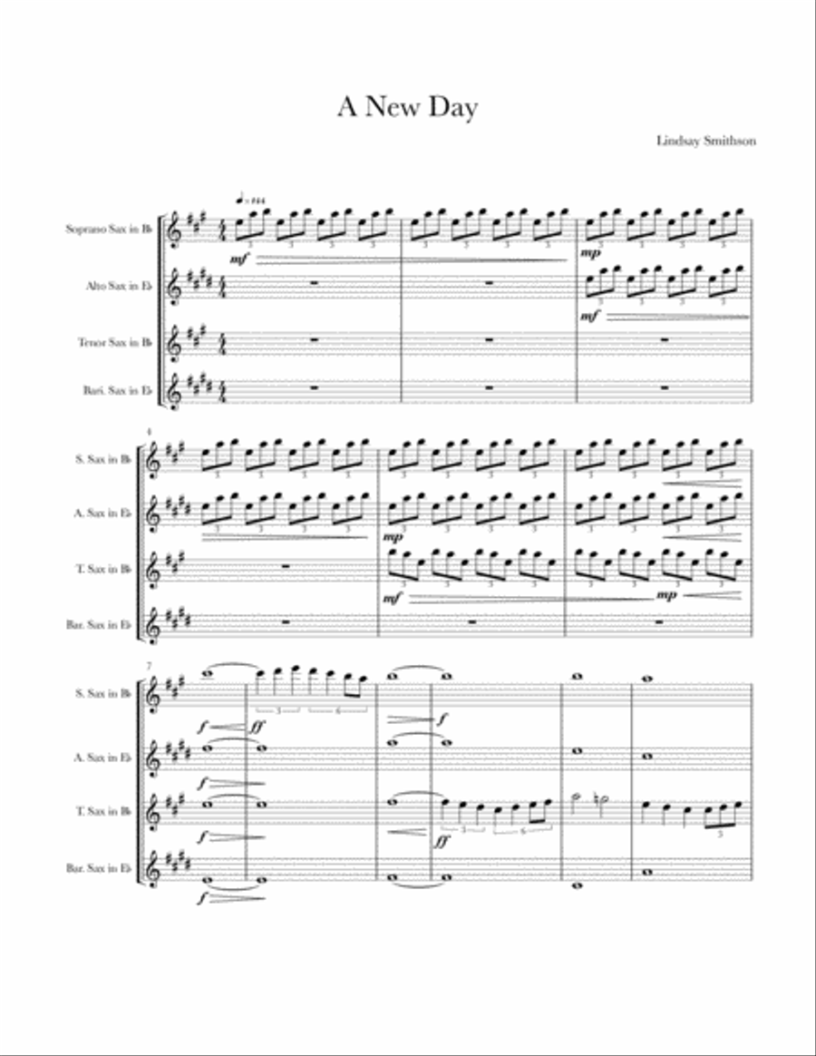 A New Day Woodwind Quartet scores gallery preview page 1