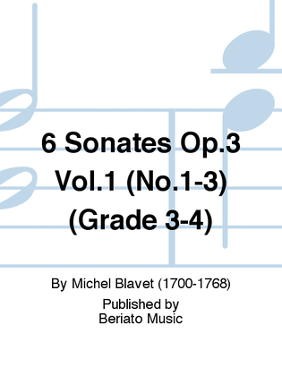 6 Sonates Op.3 Vol.1 (No.1-3) (Grade 3-4)