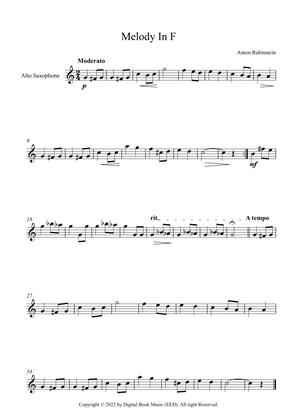 Melody In F - Anton Rubinstein (Alto Sax)