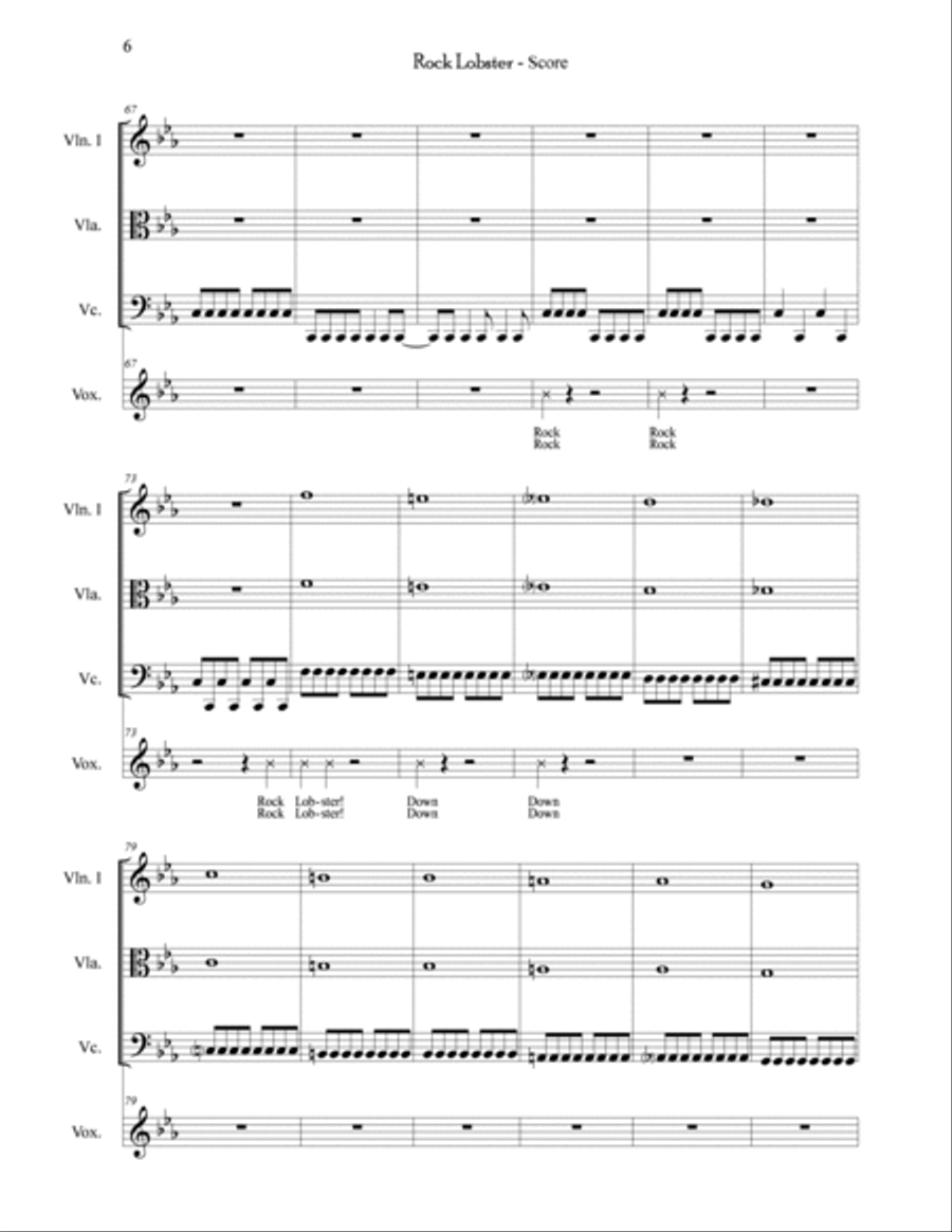 Rock Lobster String Trio scores gallery preview page 6