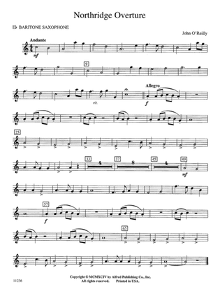 Northridge Overture: E-flat Baritone Saxophone