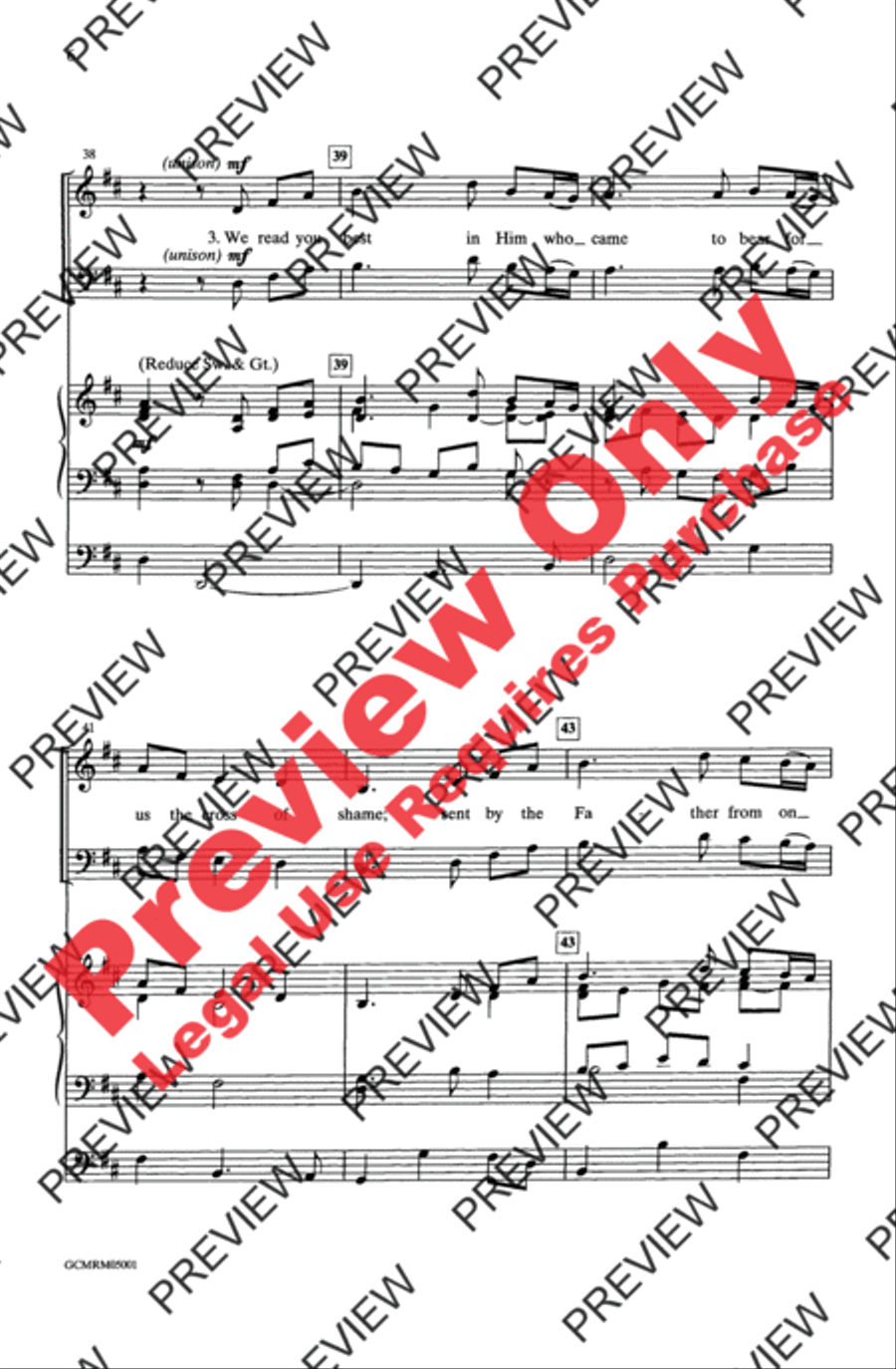 O Love of God, How Strong and True 4-Part scores gallery preview page 6