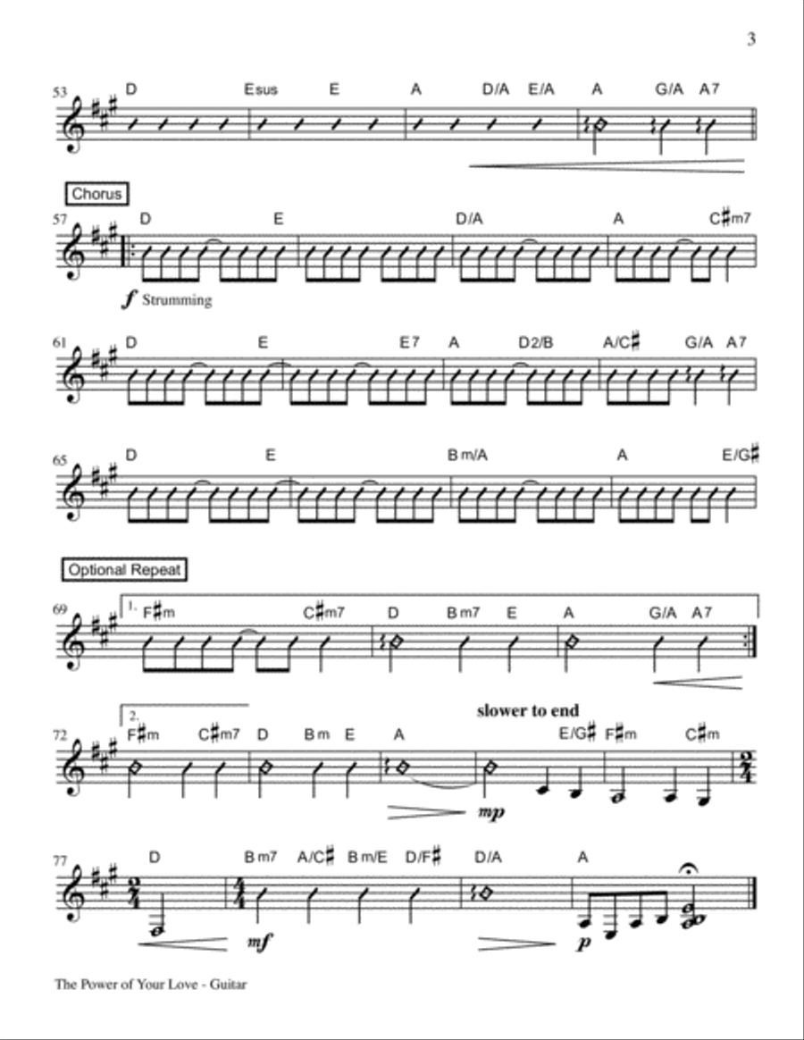 The Power of Your Love Set of Parts scores gallery preview page 4