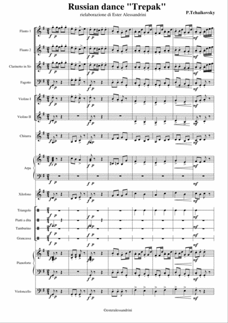 Trepak-Russian Dance from The Nutcraker Large Ensemble scores gallery preview page 2