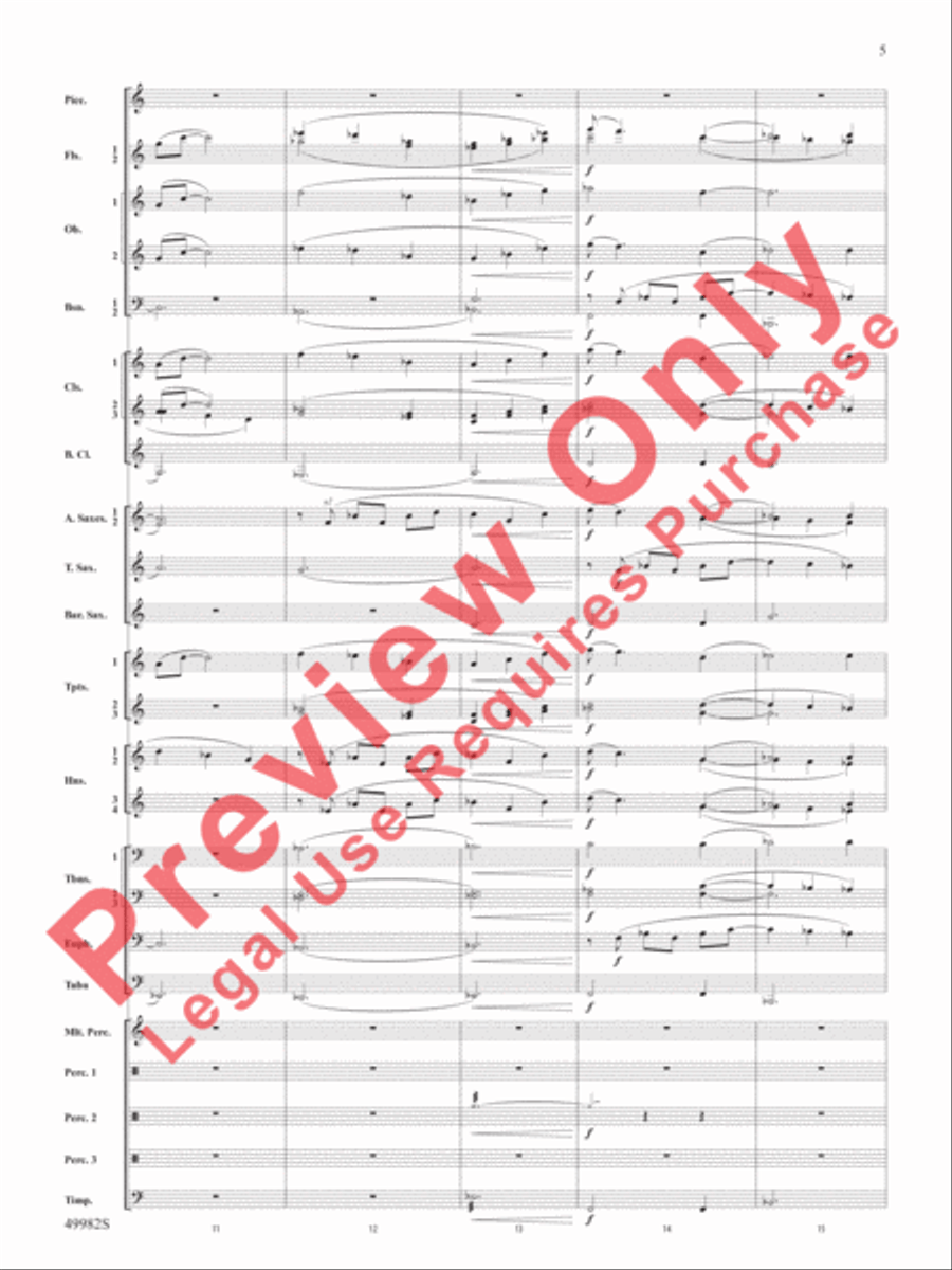Midnight Ride Concert Band scores gallery preview page 6