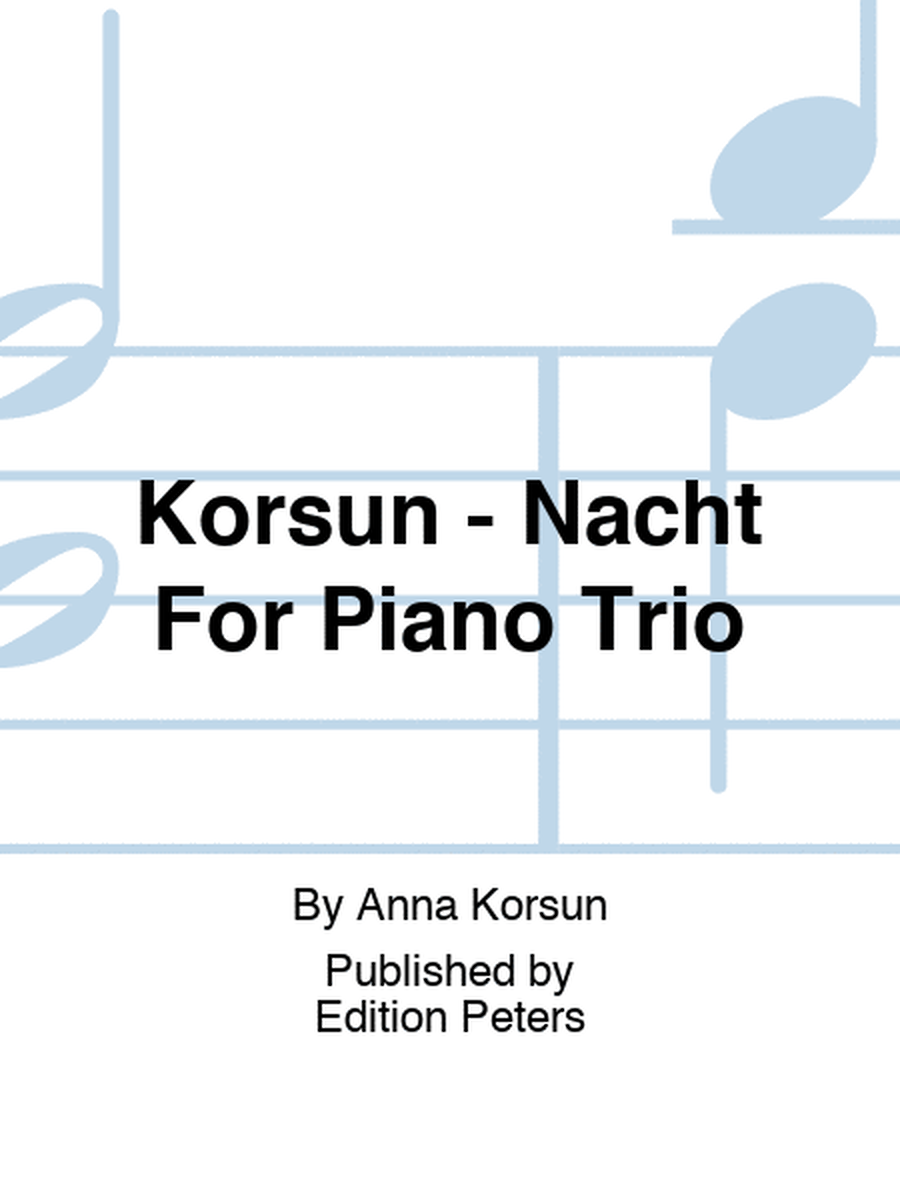 Korsun - Nacht For Piano Trio