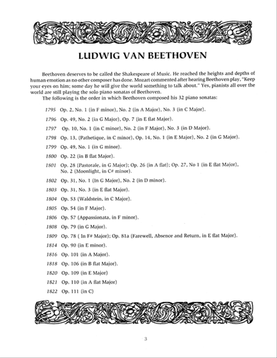 Beethoven Sonatas Book One Easy Piano scores gallery preview page 4