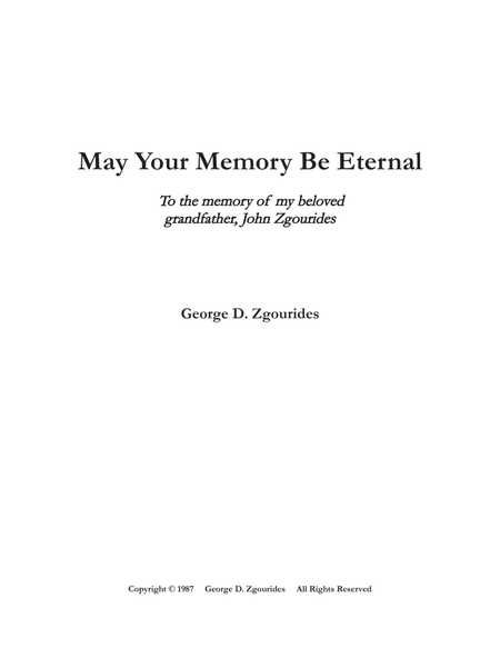 MAY YOUR MEMORY BE ETERNAL (1987)