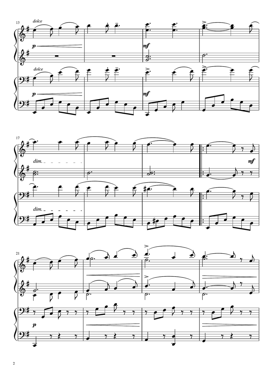 Moldau (Piano Duet) Piano Duet scores gallery preview page 2
