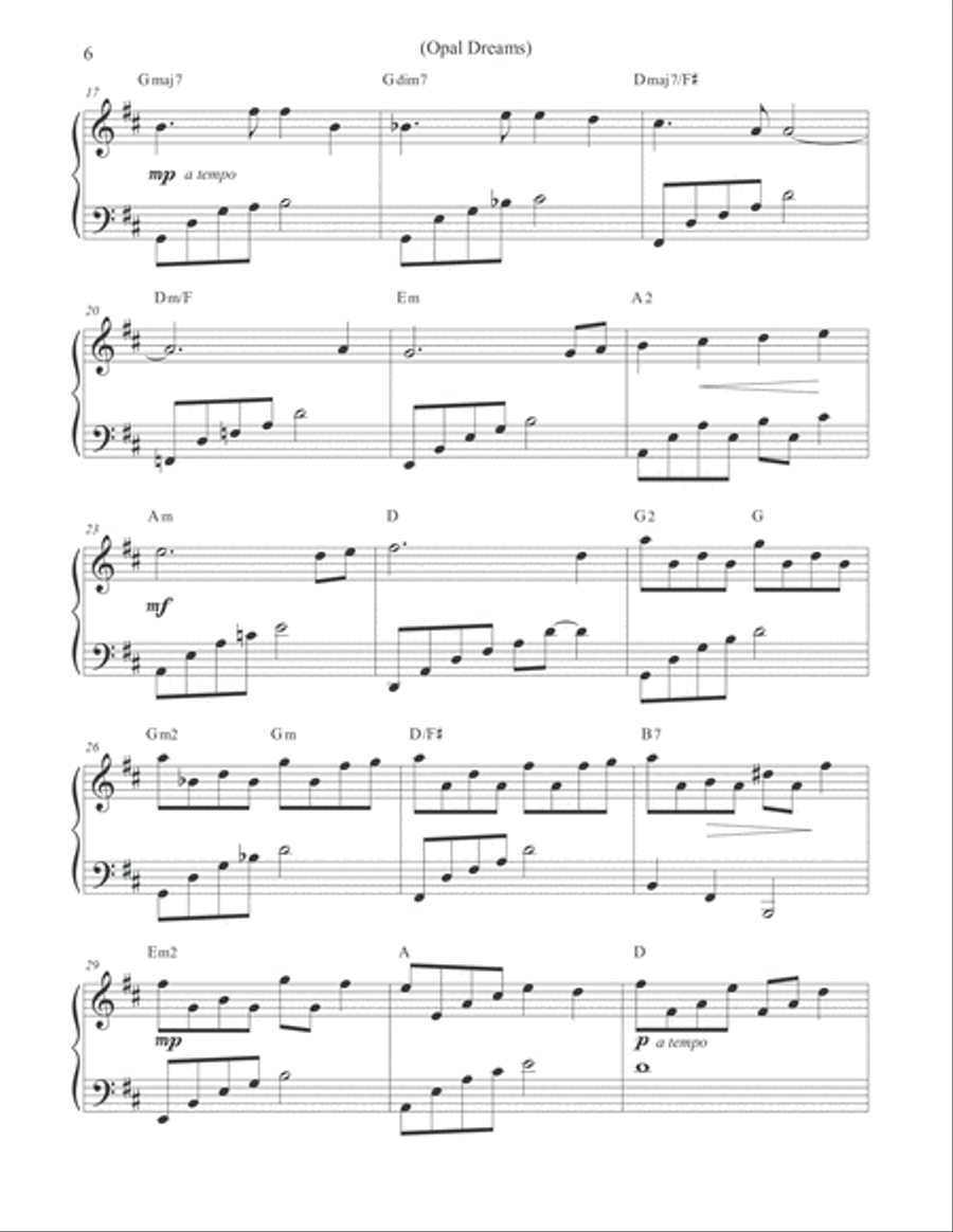 Dreams of Jewels (Relaxing Piano Reflections) Piano Solo scores gallery preview page 6