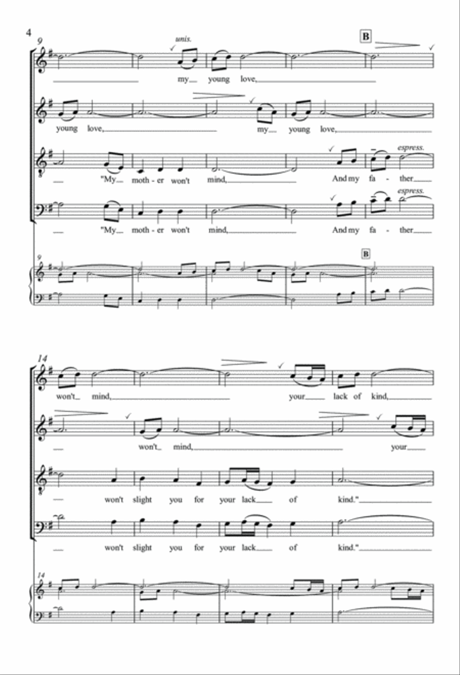 She Moved Through The Fair 4-Part scores gallery preview page 4