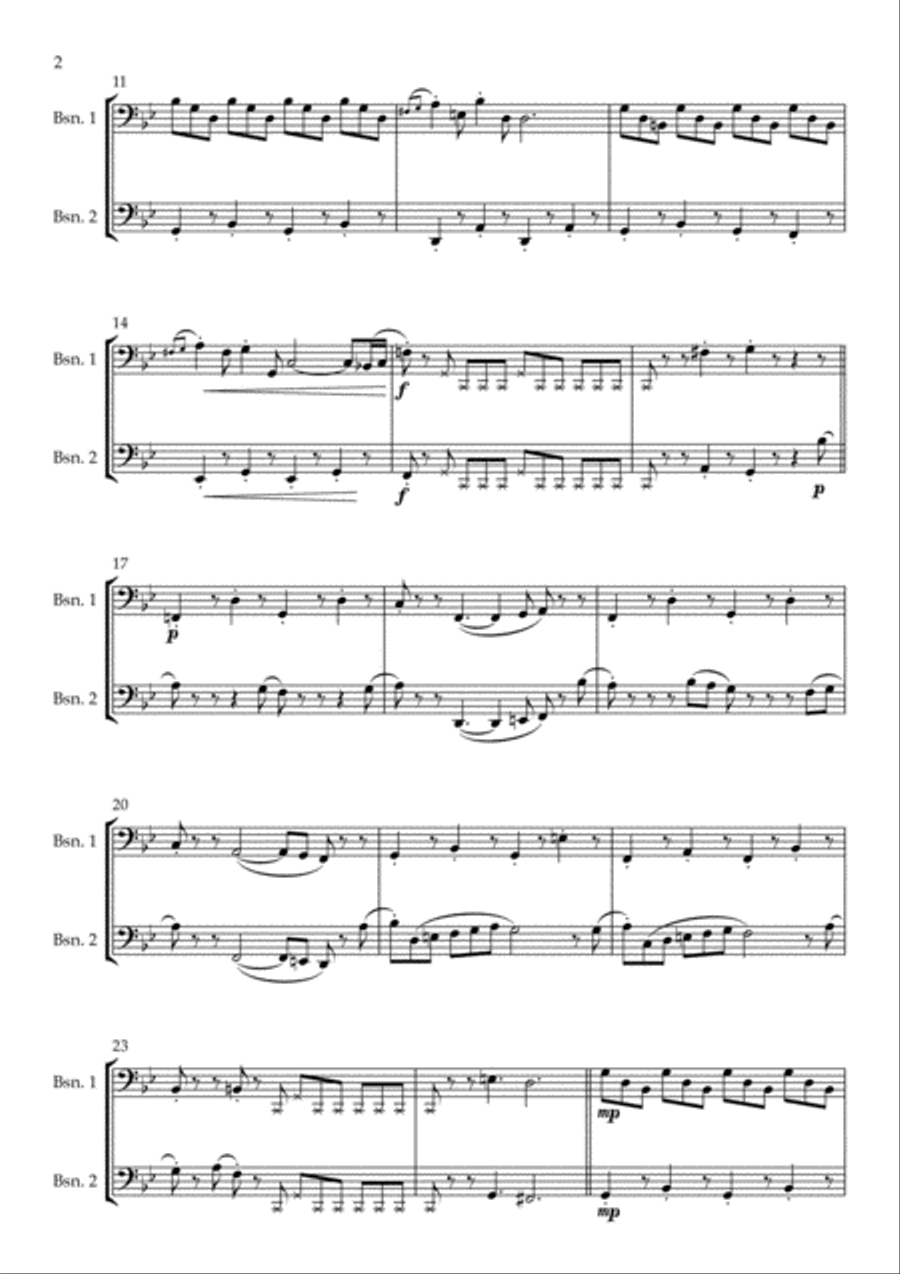 Clog Dance arranged for Bassoon Duet Woodwind Duet scores gallery preview page 4