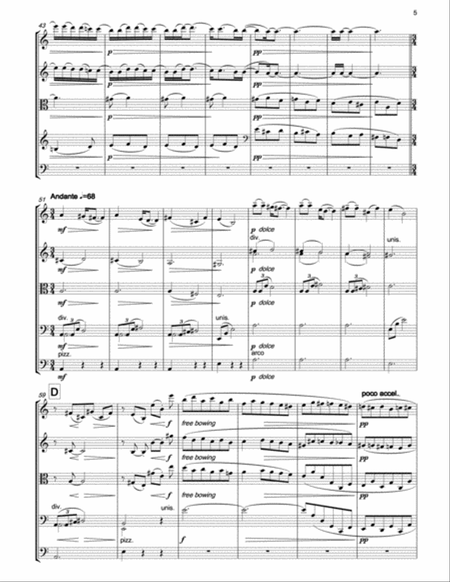BRAHMS Intermezzo in A minor Op.116 No.2 for string orchestra String Orchestra scores gallery preview page 4