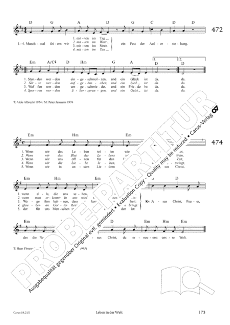 Gitarrenbuch zum Gotteslob Guitar scores gallery preview page 158