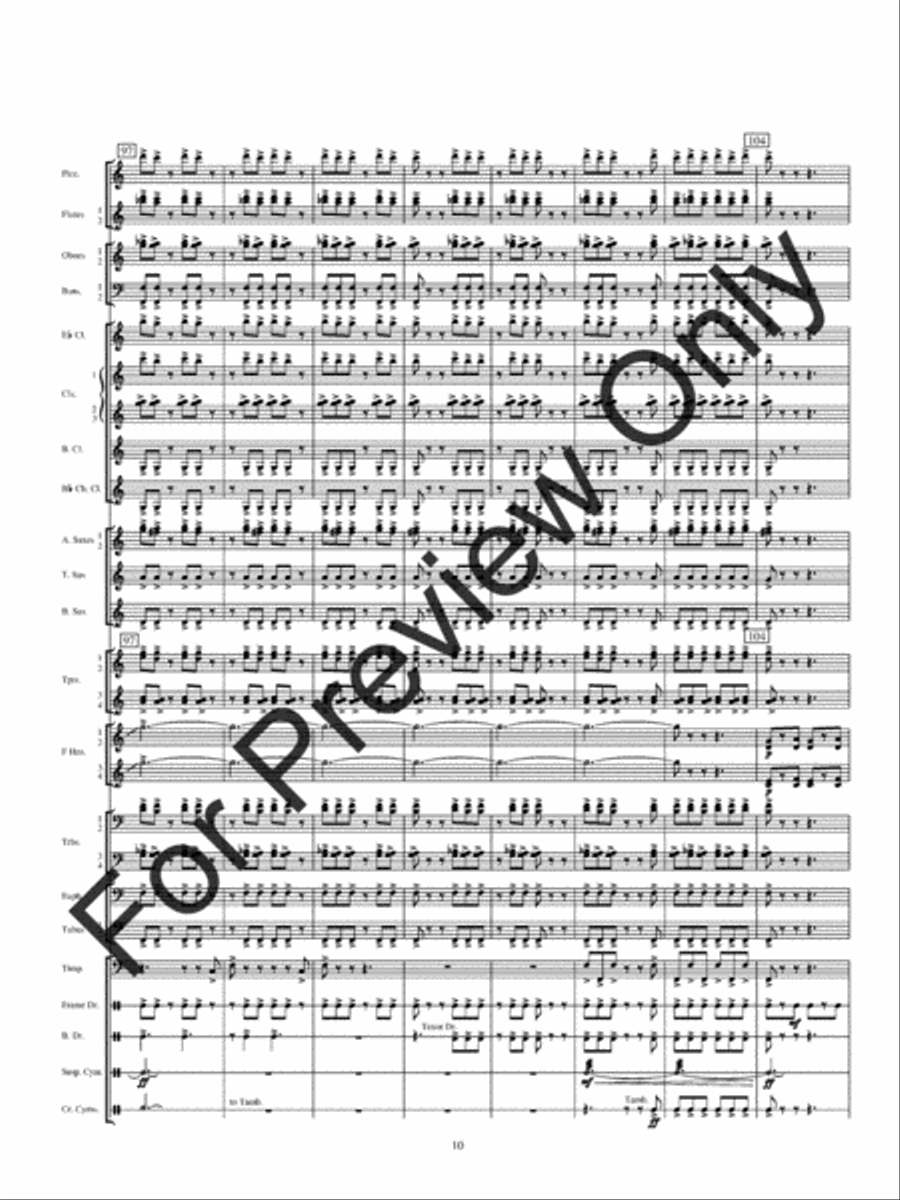 Kirkpatrick Fanfare (Score) Concert Band scores gallery preview page 13
