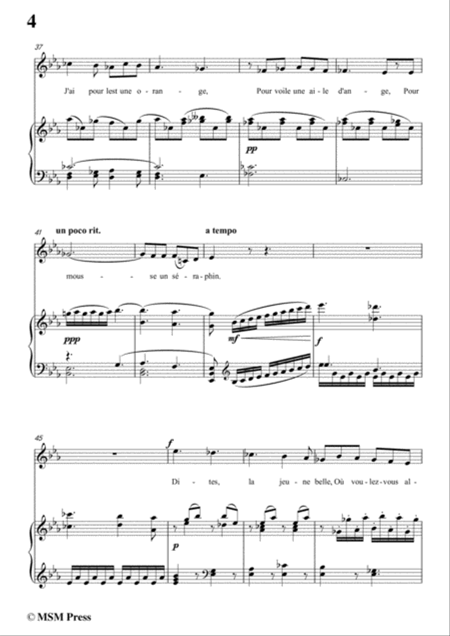 Berlioz-L'ile Inconnue in E flat Major,for voice and piano Voice Solo scores gallery preview page 6
