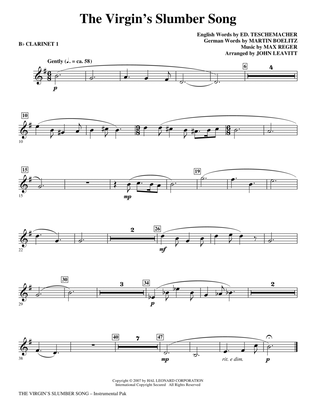 The Virgin's Slumber Song - Bb Clarinet 1