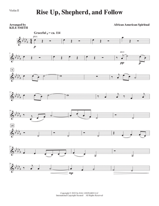 Book cover for Rise Up, Shepherd, And Follow (arr. Kile Smith) - Violin 2