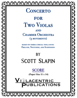 Concerto for Two Violas and Chamber Orchestra by Scott Slapin (SCORE ONLY) - Score Only