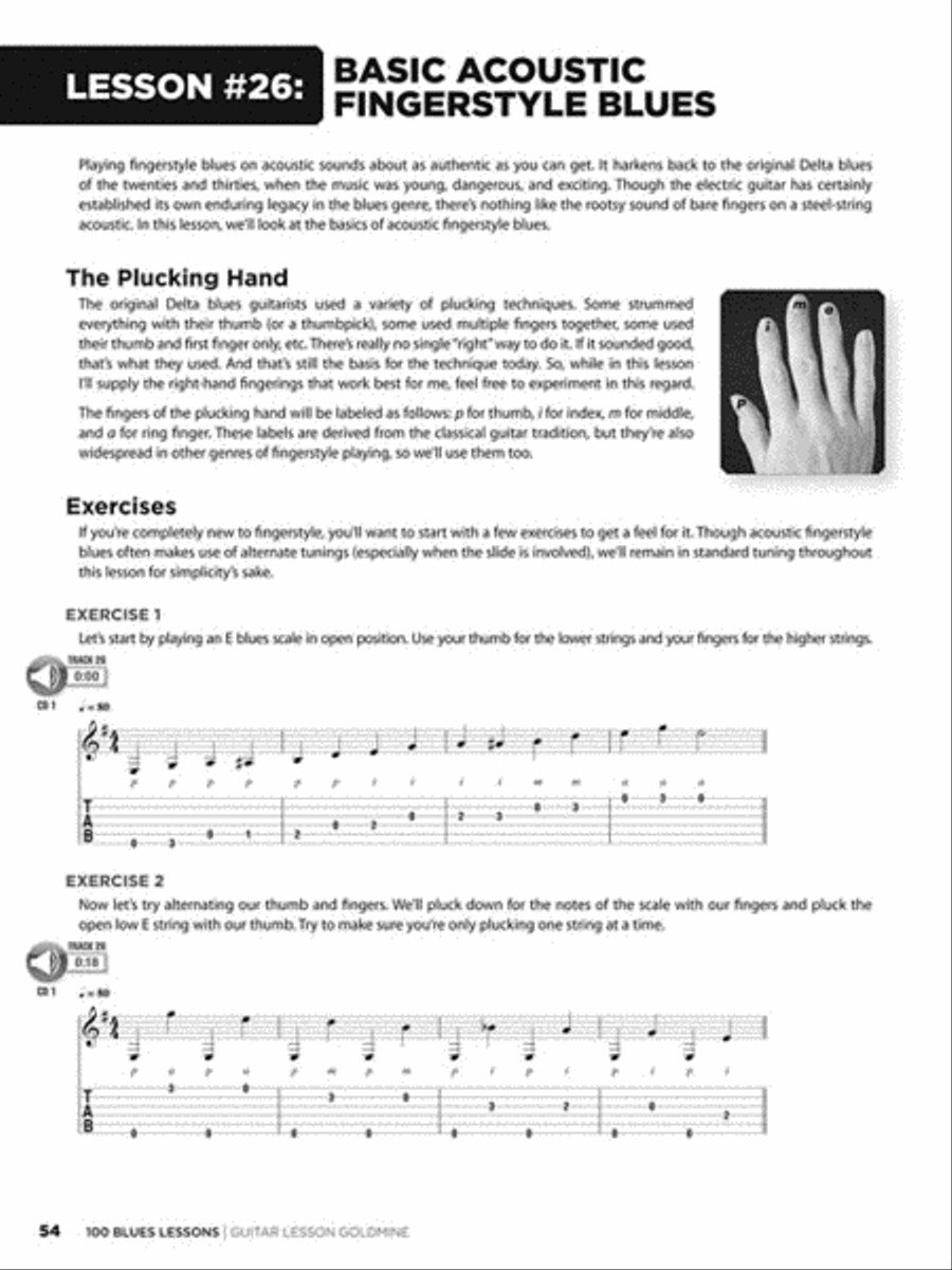100 Blues Lessons Electric Guitar scores gallery preview page 6