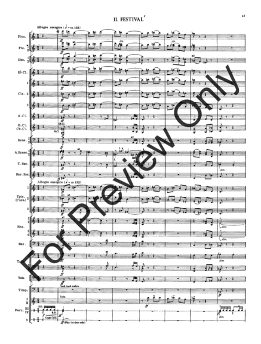 Cantique and Festival (Score) Concert Band scores gallery preview page 16